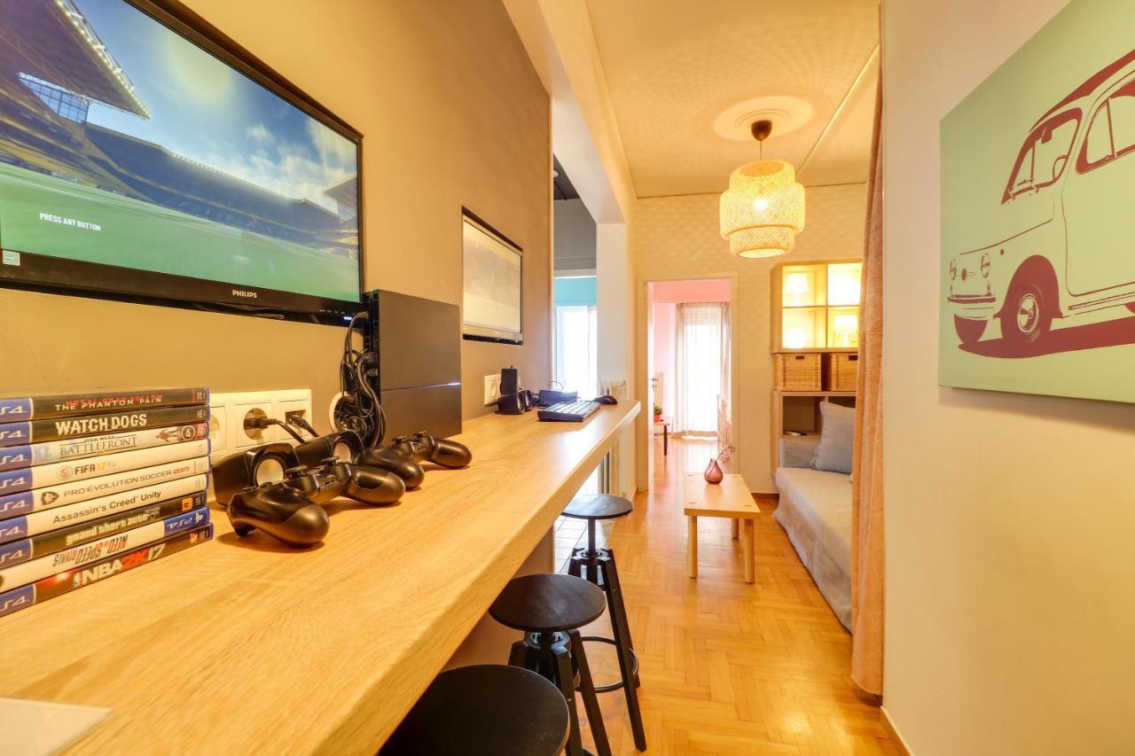 אתונה Spacious Central Flat☆3Min To Metro☆Ac|Netflix|Pc מראה חיצוני תמונה
